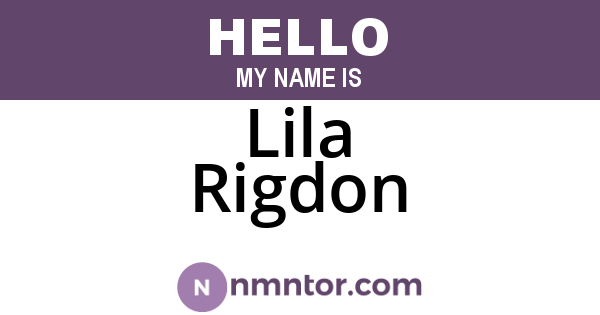 Lila Rigdon