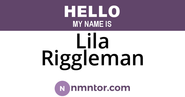 Lila Riggleman