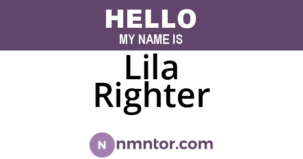 Lila Righter