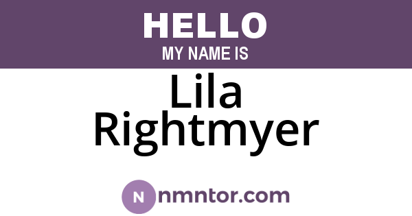 Lila Rightmyer