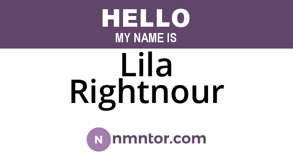 Lila Rightnour