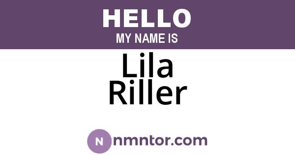 Lila Riller