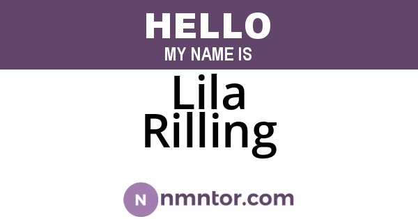 Lila Rilling