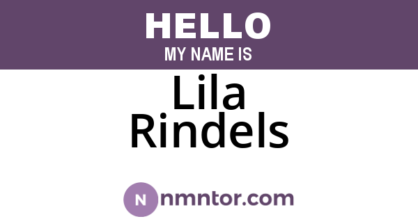 Lila Rindels