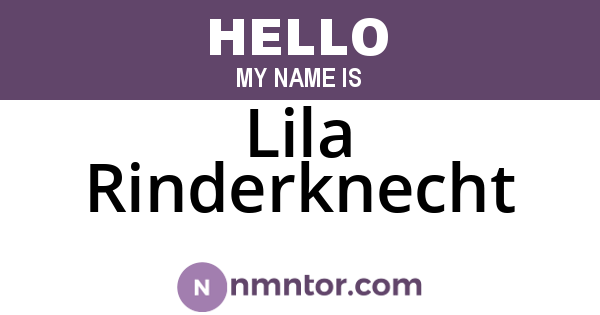 Lila Rinderknecht