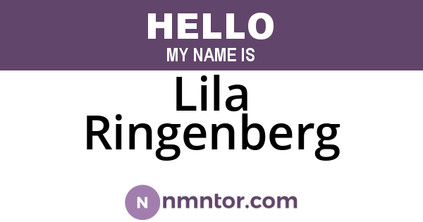 Lila Ringenberg