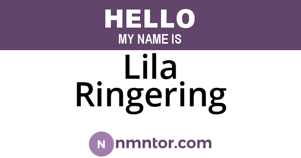 Lila Ringering