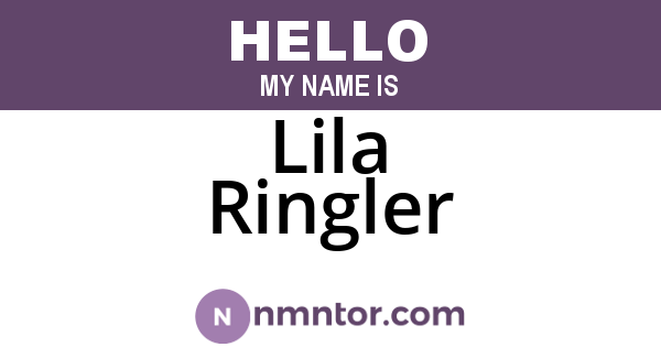 Lila Ringler