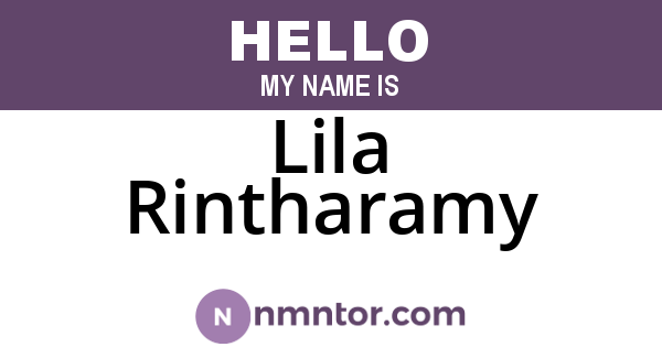 Lila Rintharamy
