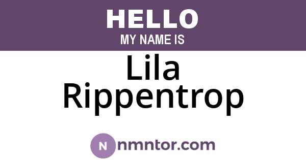 Lila Rippentrop