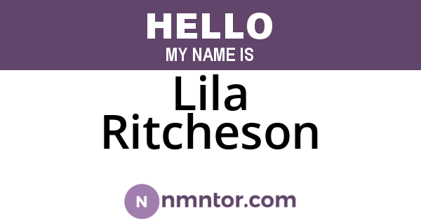 Lila Ritcheson
