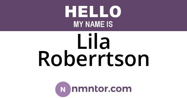Lila Roberrtson
