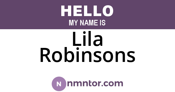 Lila Robinsons
