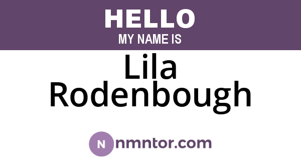 Lila Rodenbough
