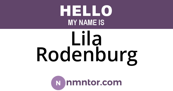 Lila Rodenburg