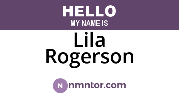 Lila Rogerson