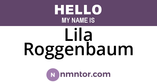 Lila Roggenbaum