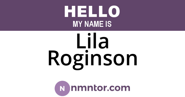 Lila Roginson