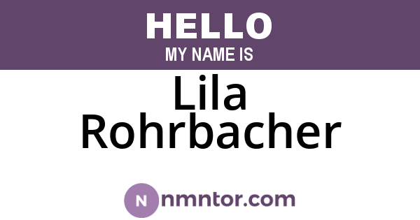 Lila Rohrbacher