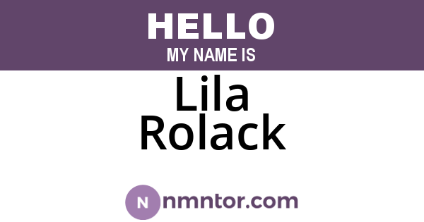 Lila Rolack