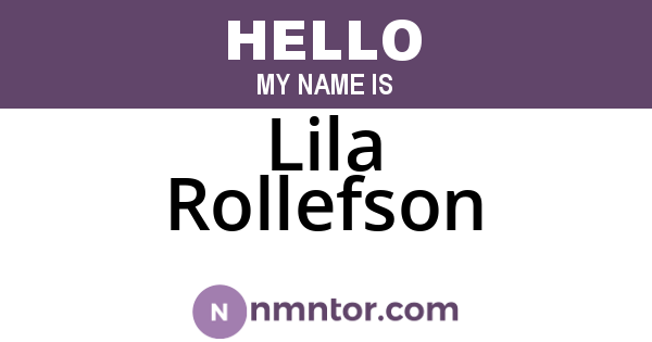 Lila Rollefson