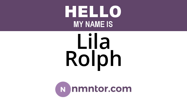 Lila Rolph