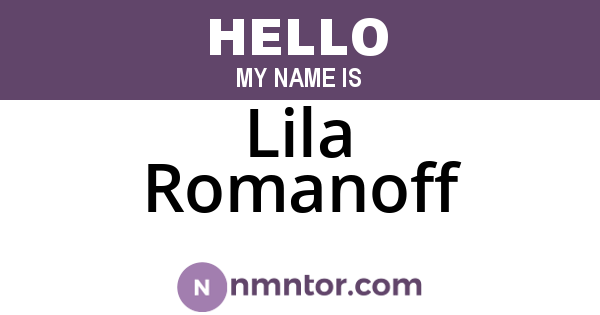 Lila Romanoff