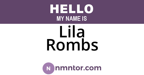Lila Rombs