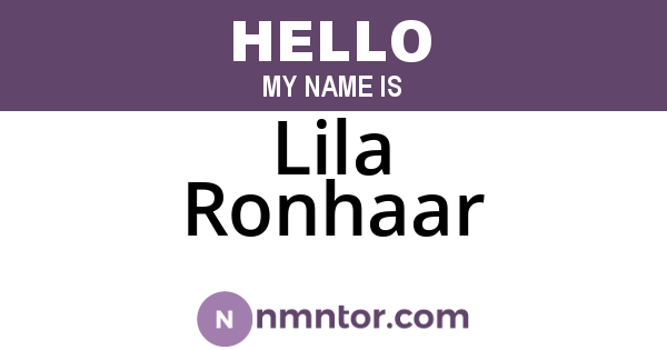 Lila Ronhaar