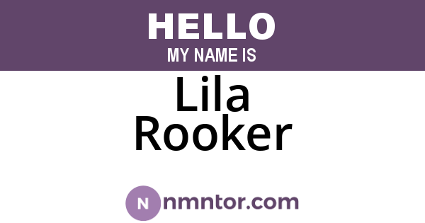 Lila Rooker