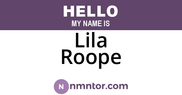 Lila Roope