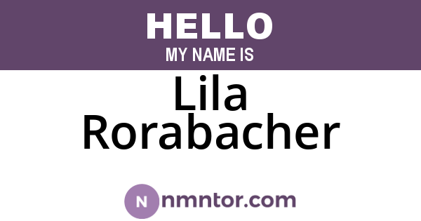 Lila Rorabacher