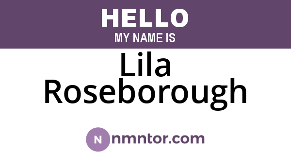 Lila Roseborough