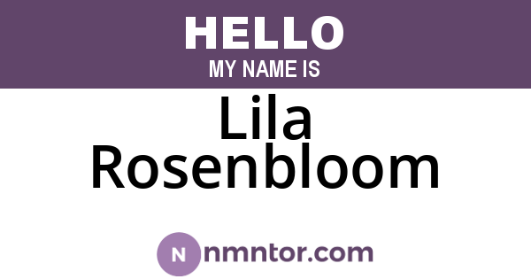 Lila Rosenbloom