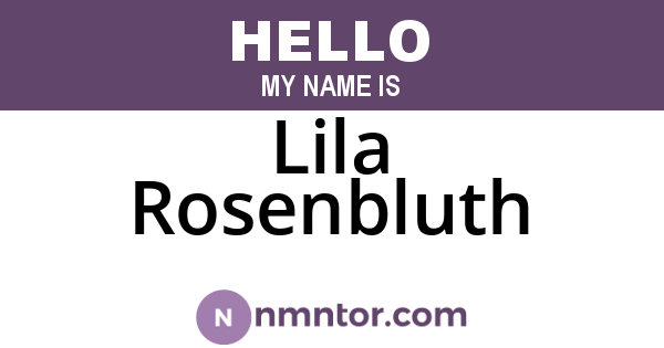 Lila Rosenbluth