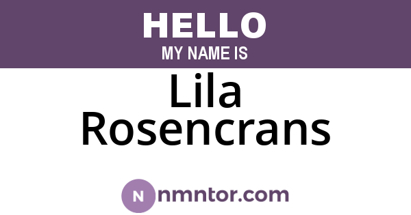 Lila Rosencrans