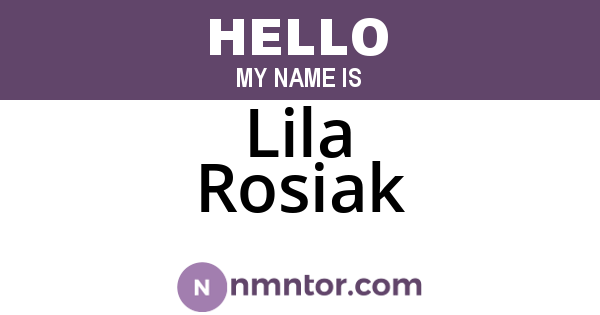 Lila Rosiak