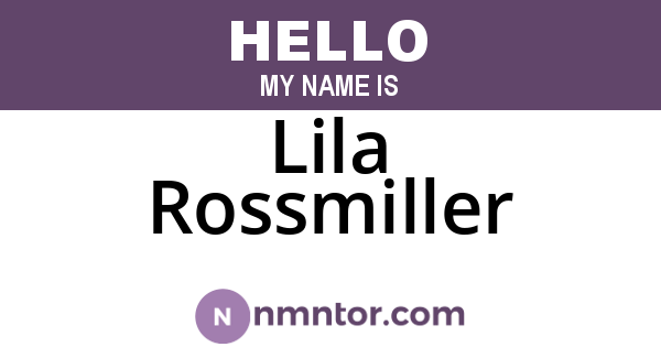Lila Rossmiller