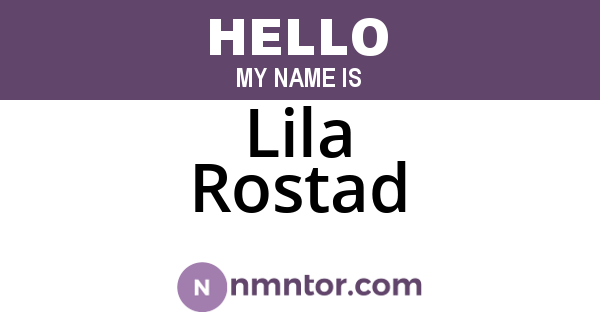 Lila Rostad