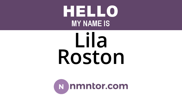 Lila Roston