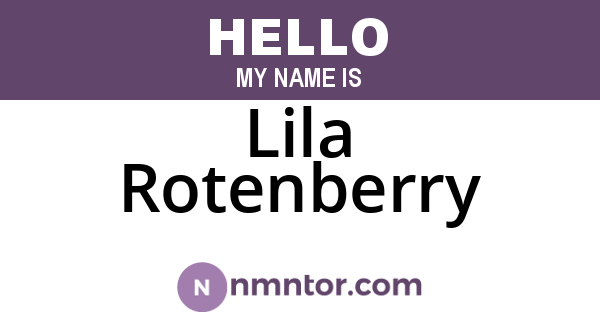 Lila Rotenberry