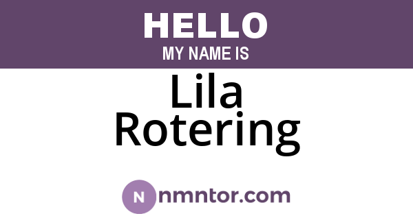 Lila Rotering