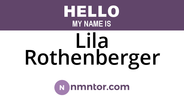 Lila Rothenberger