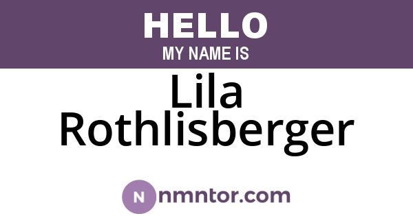 Lila Rothlisberger