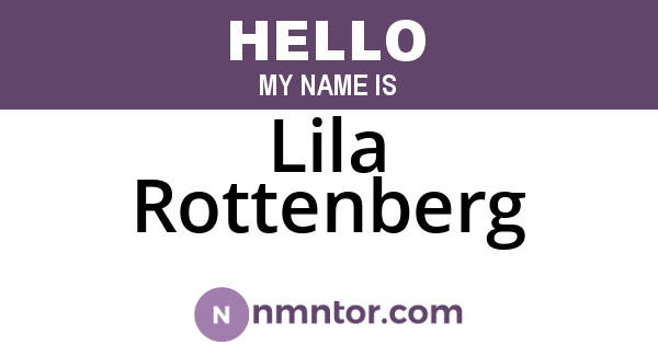 Lila Rottenberg