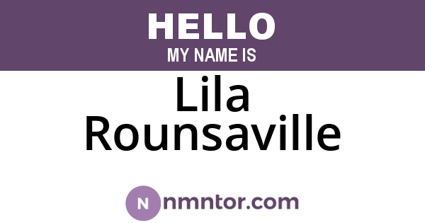 Lila Rounsaville
