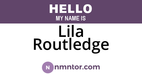 Lila Routledge
