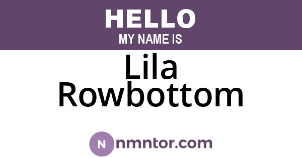 Lila Rowbottom