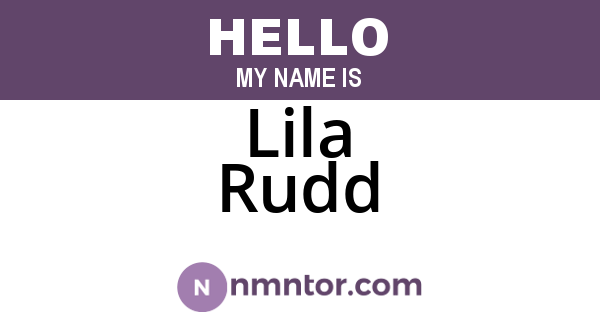 Lila Rudd