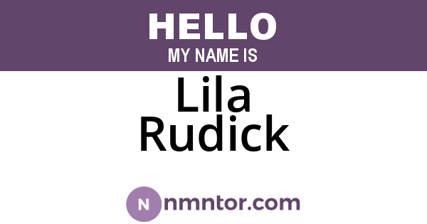 Lila Rudick